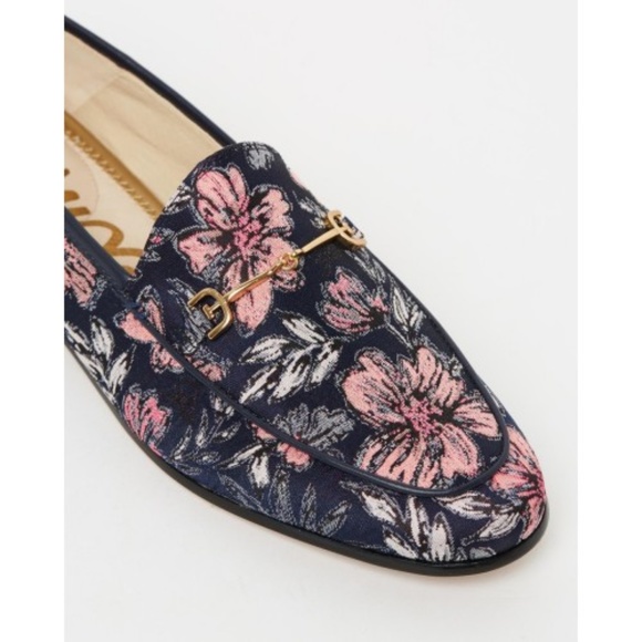 SOLD Sam Edelman Loraine Blue Pink Floral Loafers - Picture 1 of 8